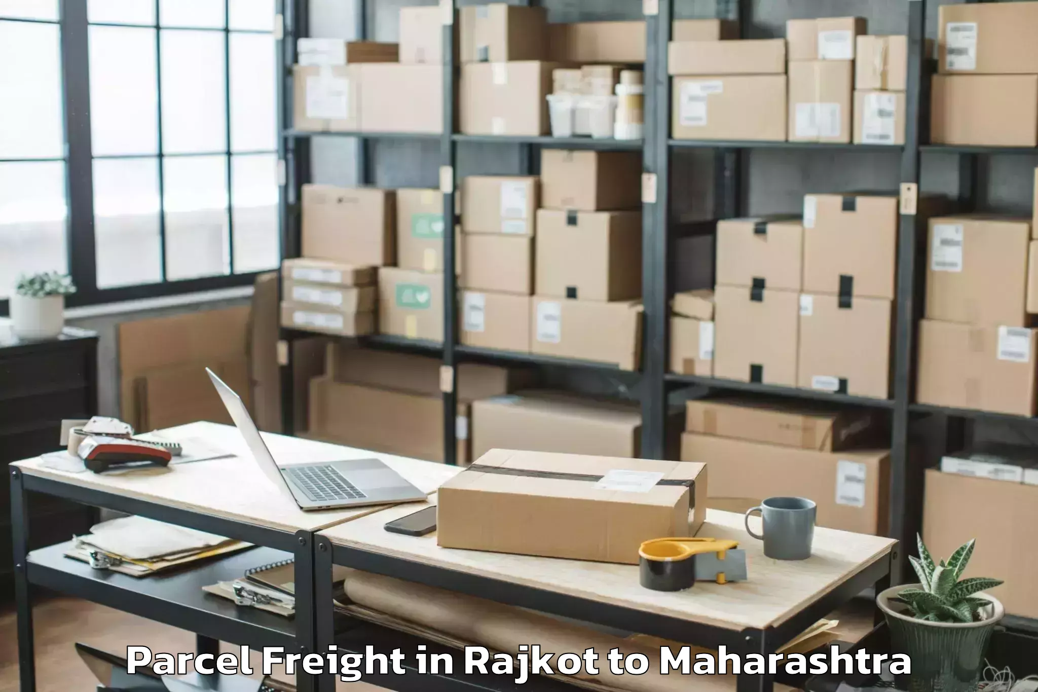 Quality Rajkot to Mehkar Parcel Freight